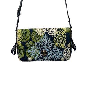Vera Bradley Caribbean Sea Quilted Shoulder Bag With Adjustable Strap